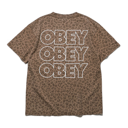 OBEY / TREBLE HEAVYWEIGHT T-SHIRT (LEOPARD CAMO)