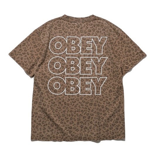 OBEY / TREBLE HEAVYWEIGHT T-SHIRT (LEOPARD CAMO)
