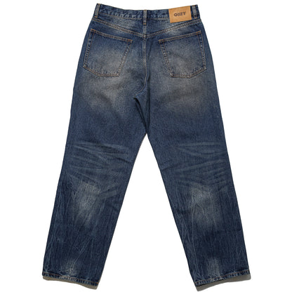 OBEY / CLASSIC BAGGY DENIM (OIL STANIED INDIGO)