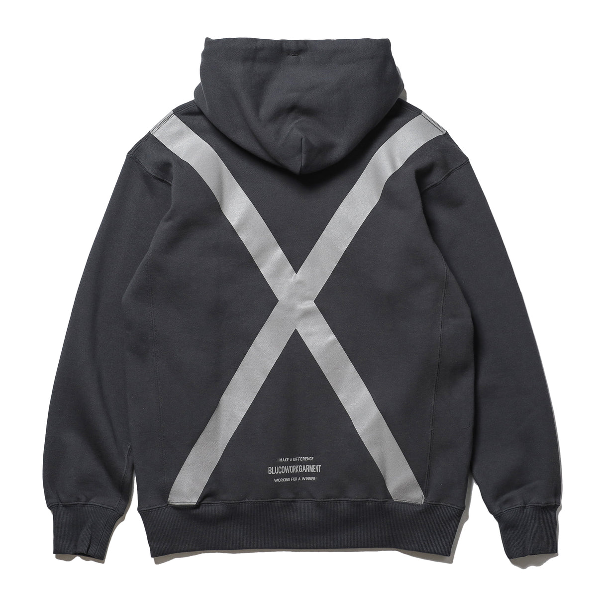 BLUCO / SWEAT HOODIE -ATTENTION- (CHARCOAL)