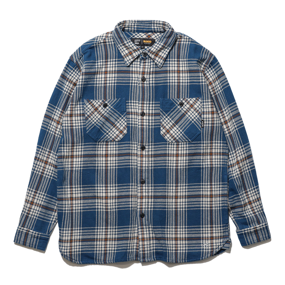 BLUCO / HEAVY FLANNEL CHECK SHIRT -BUFFALO- (NAVY)