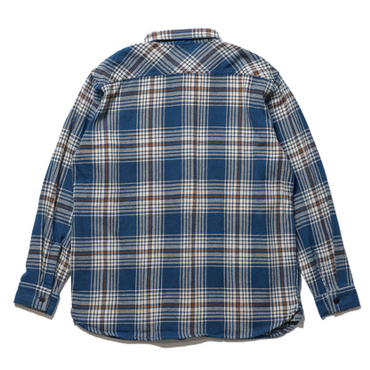 BLUCO / HEAVY FLANNEL CHECK SHIRT -BUFFALO- (NAVY)