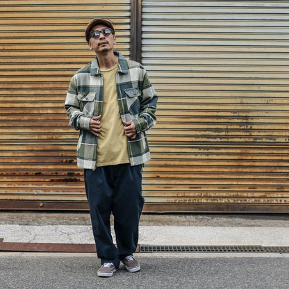 BRIXTON / MOTOR ZIP JACKET (BLUE MIRAGE/DILL PLAID)