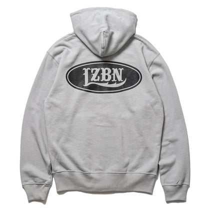 LZBN / MOTOR OVAL ZIP HOODIE (GREY)