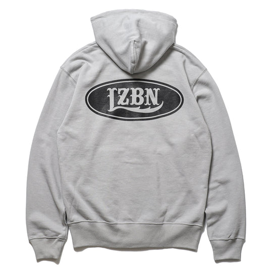 LZBN / MOTOR OVAL ZIP HOODIE (GREY)