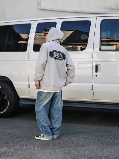 LZBN / MOTOR OVAL ZIP HOODIE (GREY)
