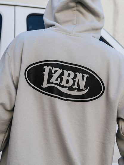 LZBN / MOTOR OVAL ZIP HOODIE (GREY)