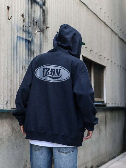 LZBN / MOTOR OVAL ZIP HOODIE (NAVY)