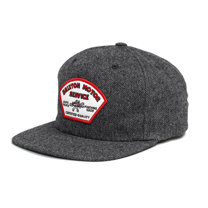 BRIXTON / DYSON SNAPBACK (BLACK HERRINGBONE)