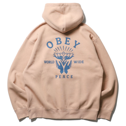 OBEY / OBEY LOTUS WITH HANDS HOODIE (WARM TAUPE)