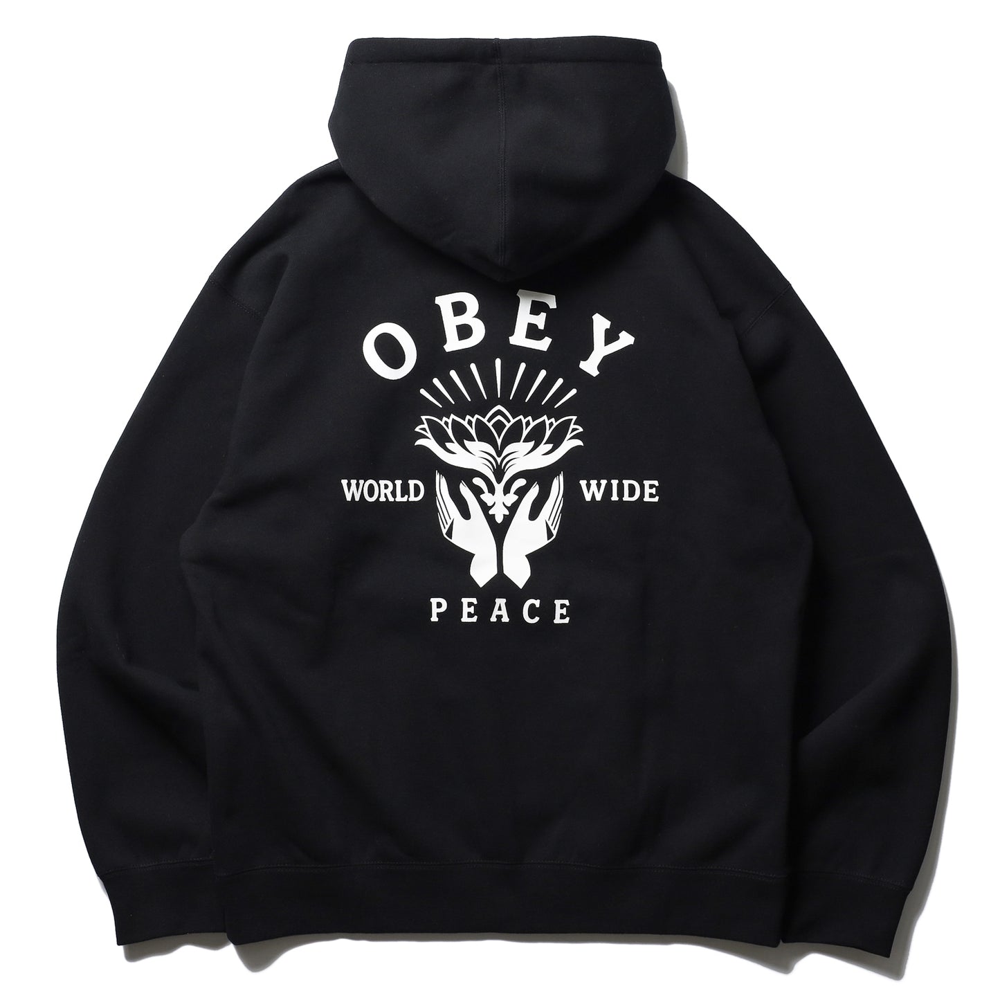 OBEY / OBEY LOTUS WITH HANDS HOODIE (BLACK)