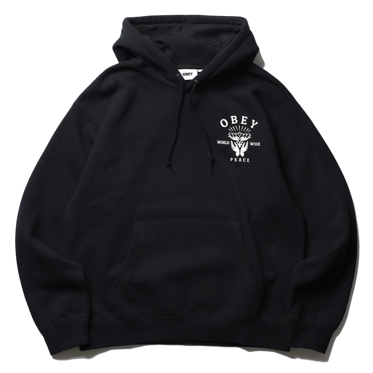 OBEY / OBEY LOTUS WITH HANDS HOODIE (BLACK)