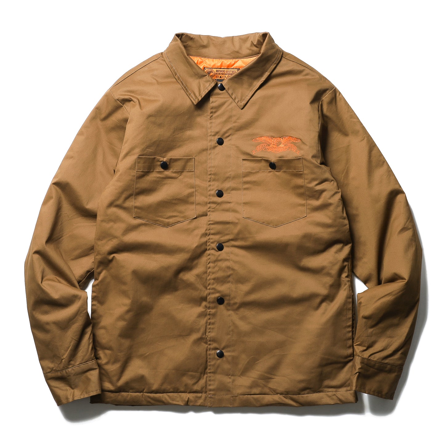 ANTIHERO / HECHO POR SKATE SHIRT JACKET (BROWN)