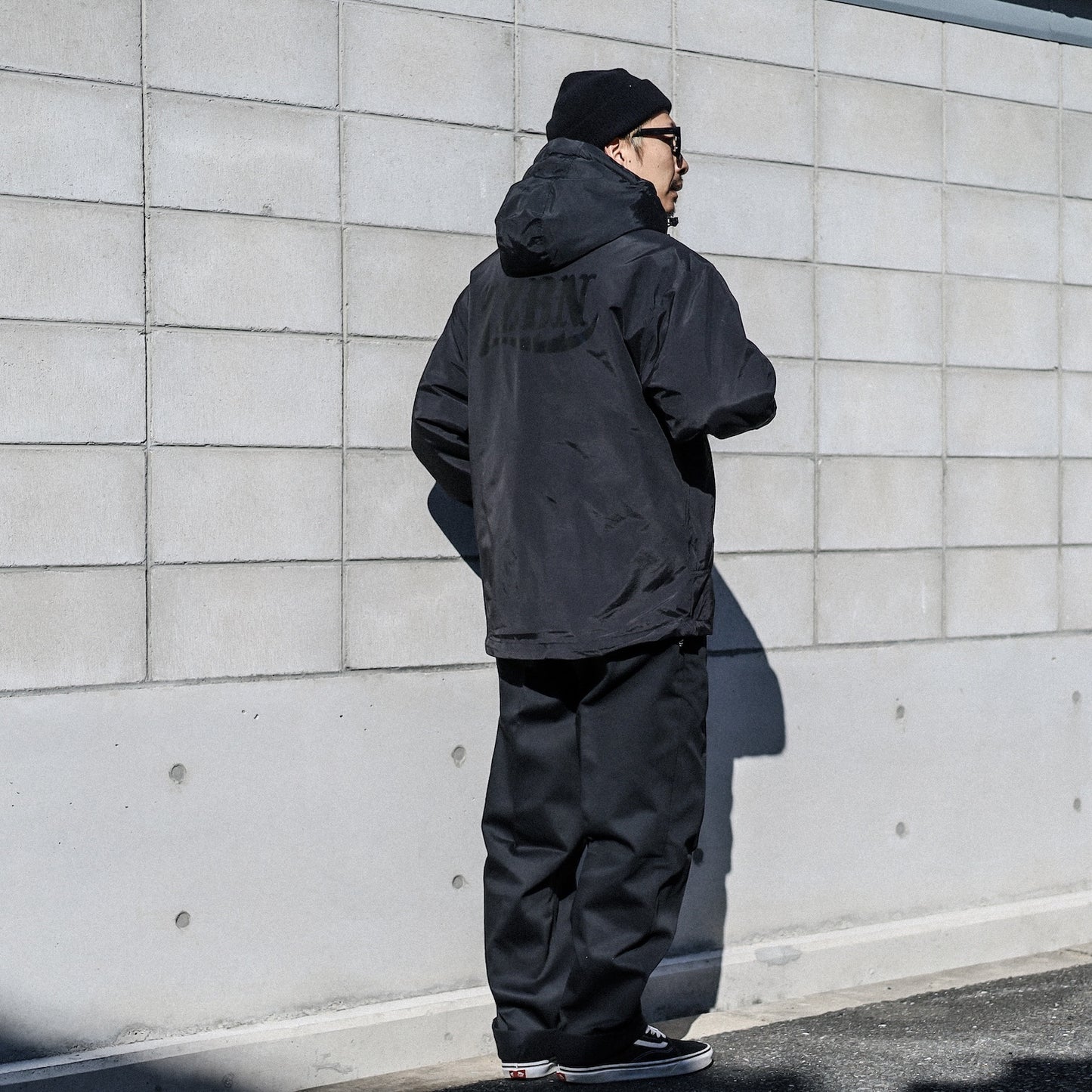 LZBN / LZBN LOGO HOODED JACKET (ALL BLACK)