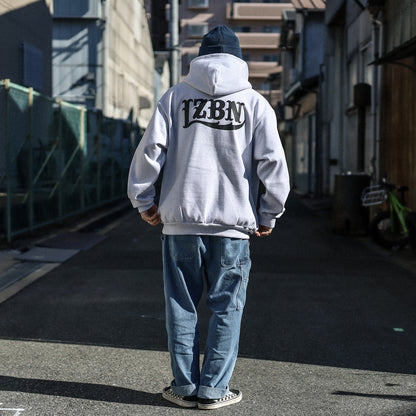 LZBN / LZBN LOGO EXTRA HEAVY PULLOVER HOODIE (ASH)