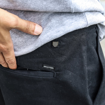 BRIXTON / CHOICE CHINO BAGGY SHORT (BLACK)