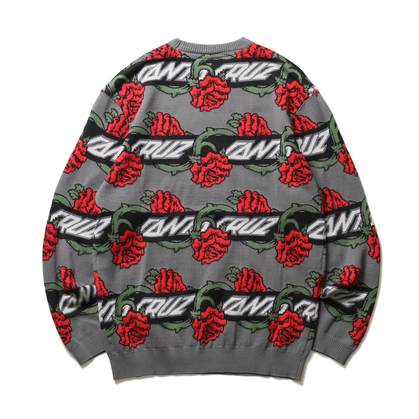 SANTA CRUZ / DRESSEN ROSE VINE CREW SWEATER (BLACK)