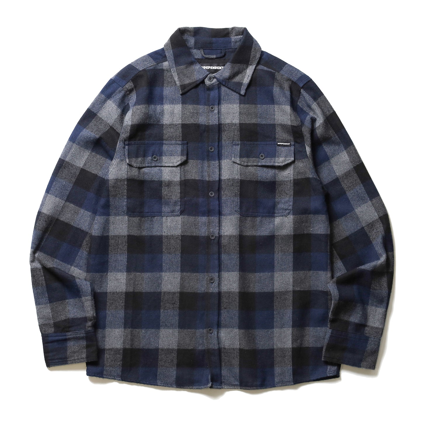 INDEPENDENT / BELMONT L/S FLANNEL SHIRT (NAVY)