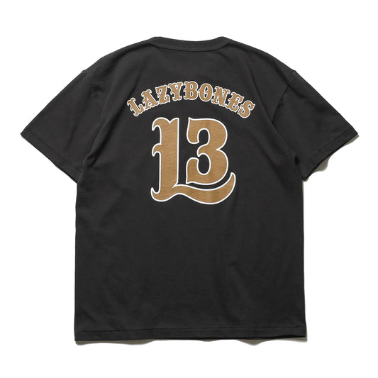 LZBN / No.13 HENLEY NECK TEE (CHARCOAL)