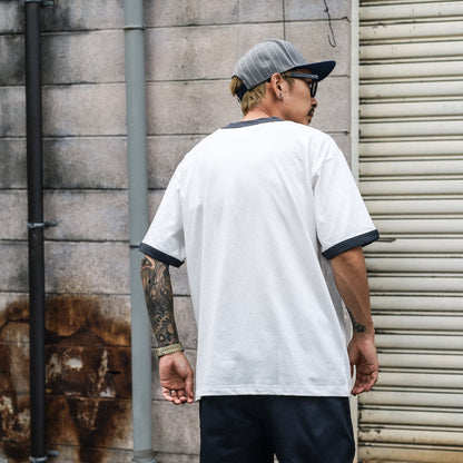 BLUCO / HEAVY DRY COTTON RINGER TEE -BLC- (WHITE)