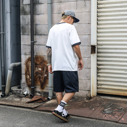 BLUCO / HEAVY DRY COTTON RINGER TEE -BLC- (WHITE)