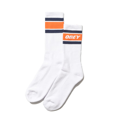 OBEY / COOPER II SOCKS (WHITE / ORANGE)