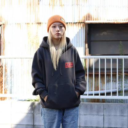 LZBN / SLANT LOGO PULLOVER HOODIE (CHARCOAL)