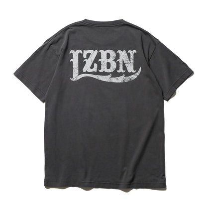 LZBN / STONE LZBN LOGO PIGMENT DYED TEE (BLACK)