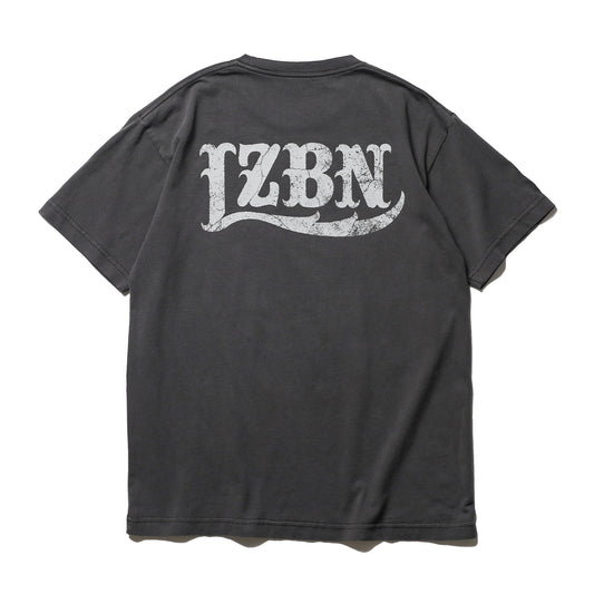 LZBN / STONE LZBN LOGO PIGMENT DYED TEE (BLACK)
