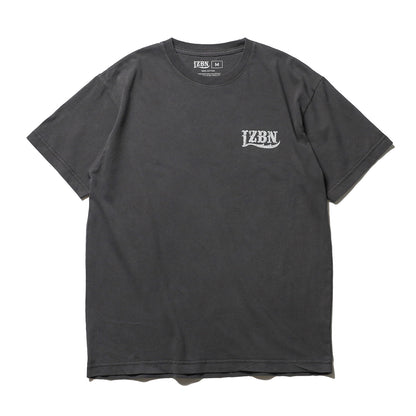 LZBN / STONE LZBN LOGO PIGMENT DYED TEE (BLACK)