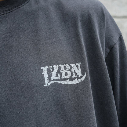 LZBN / STONE LZBN LOGO PIGMENT DYED TEE (BLACK)