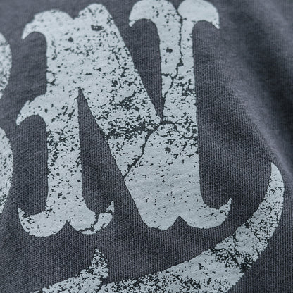 LZBN / STONE LZBN LOGO PIGMENT DYED TEE (BLACK)