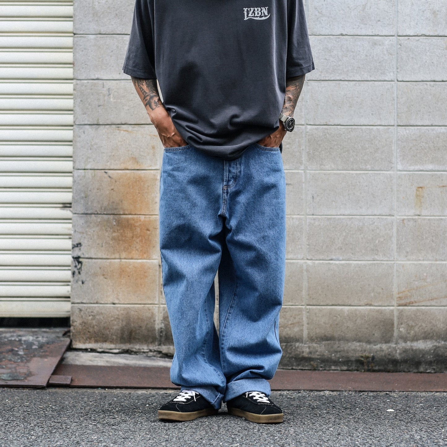 OBEY / CLASSIC BAGGY DENIM (MEDIUM STONE WASH LIGHT INDIGO)