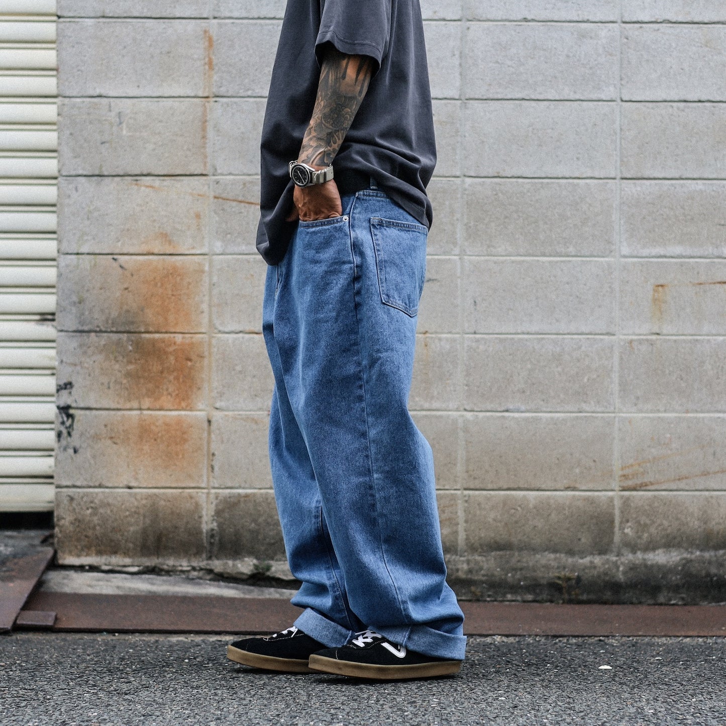 OBEY / CLASSIC BAGGY DENIM (MEDIUM STONE WASH LIGHT INDIGO)