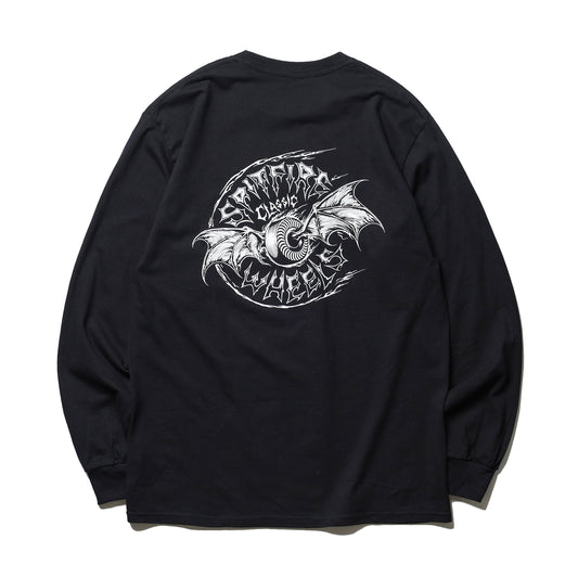SPITFIRE / BATWING CLASSIC L/S TEE (BLACK/WHITE)