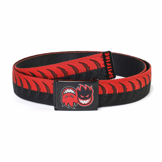 SPITFIRE / ETERNAL CRESCENT JAQUARD WEB BELT (BLACK/RED)