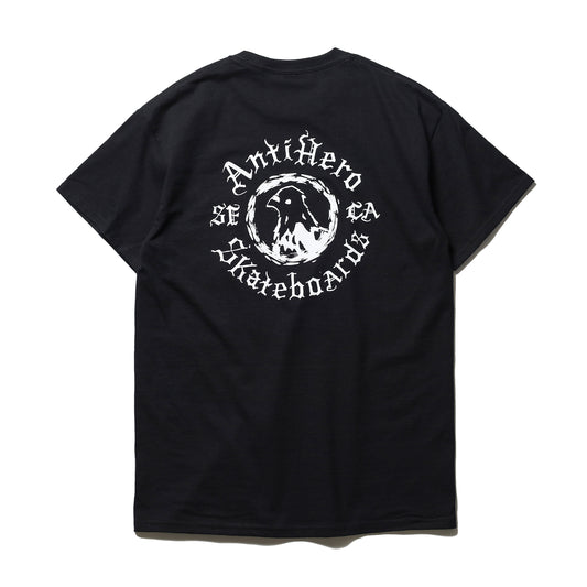 ANTIHERO / PIGEON MOTION POCKET TEE (BLACK/WHITE)