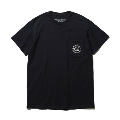 ANTIHERO / PIGEON MOTION POCKET TEE (BLACK/WHITE)