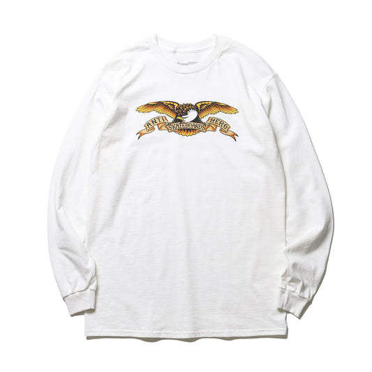 ANTIHERO / EAGLE L/S TEE (WHITE/BLACK MULTI)