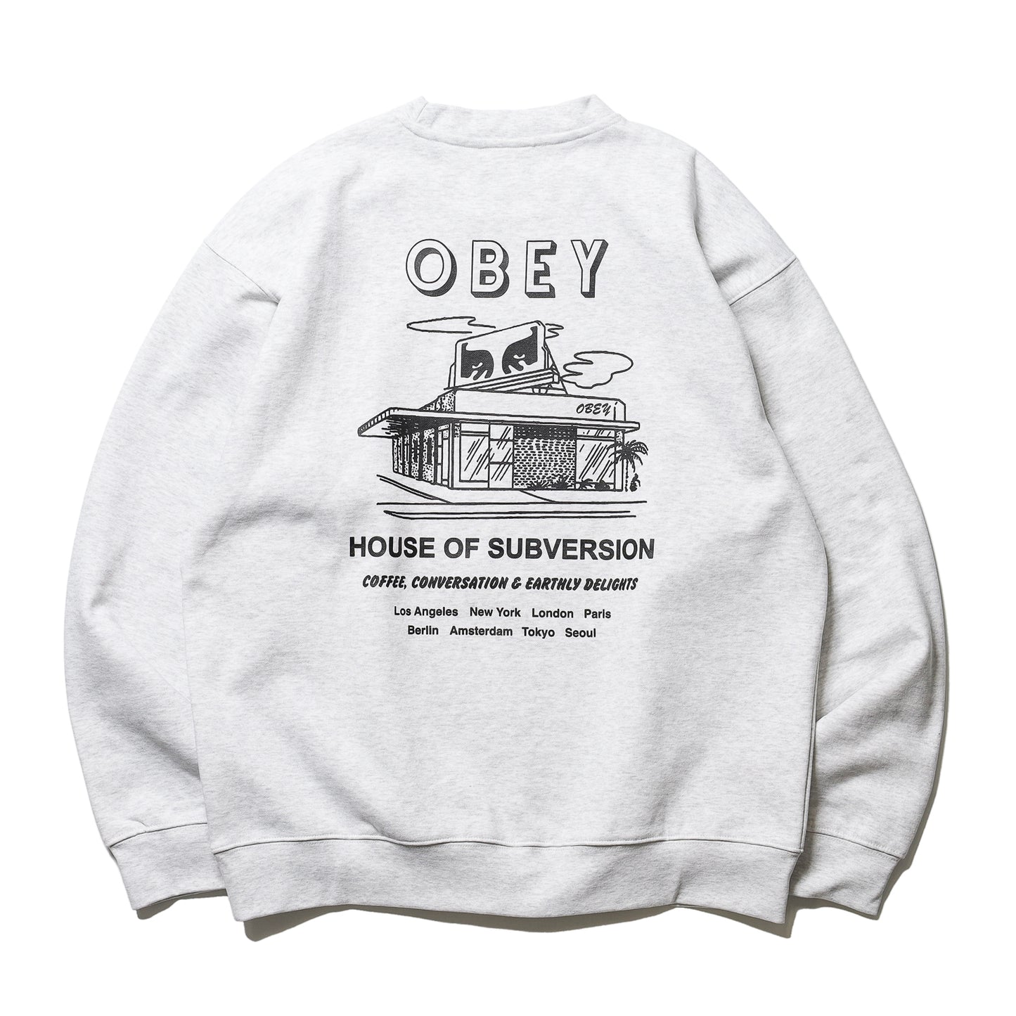 OBEY / HOUSE OF SUBVERSION CREW (HEATHER GREY)