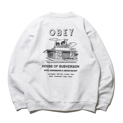 OBEY / HOUSE OF SUBVERSION CREW (HEATHER GREY)