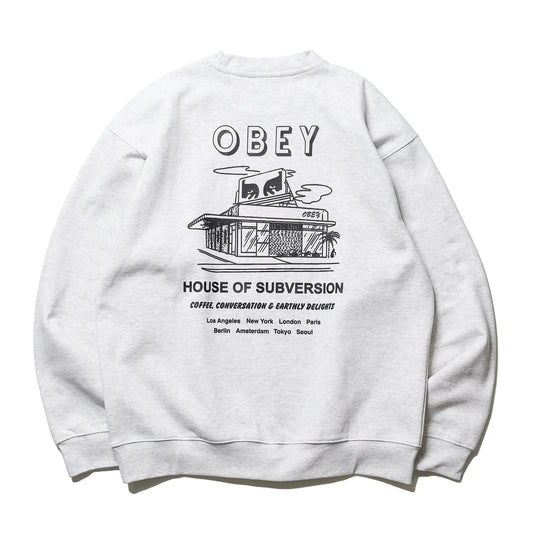 OBEY / HOUSE OF SUBVERSION CREW (HEATHER GREY)
