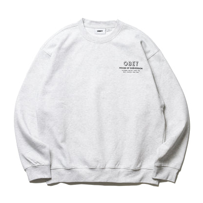 OBEY / HOUSE OF SUBVERSION CREW (HEATHER GREY)