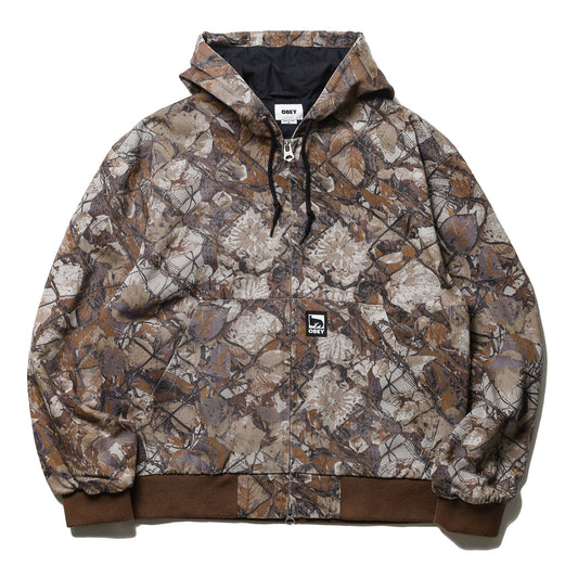 OBEY / GLEN ZIP UP JACKET (FENCE CAMO MULTI)