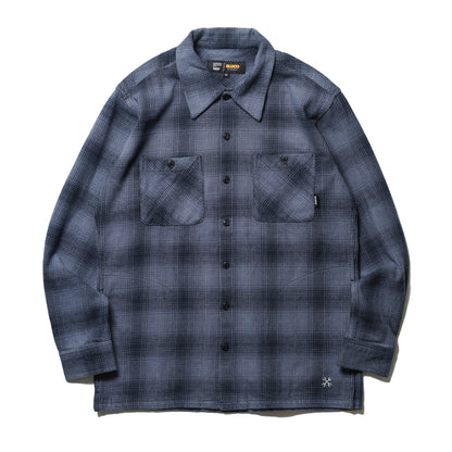 BLUCO / OMBRE CHECK FLANNEL SHIRT (NAVY)