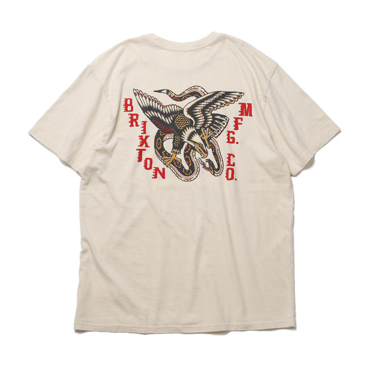 BRIXTON / BATTLE S/S STANDARD TEE (CREAM CLASSIC WASH)