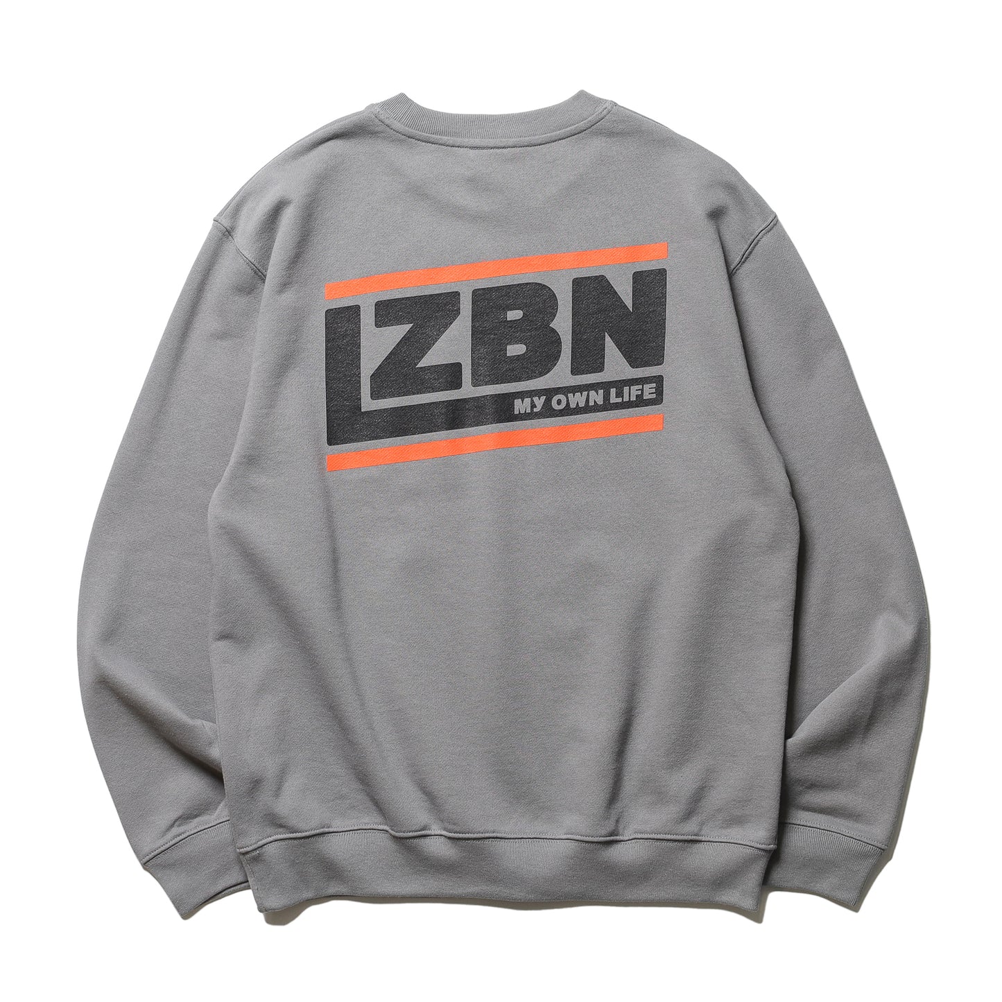 LZBN / SLANT LOGO LIGHTWEIGHT CREWNECK SWEAT (GREY)