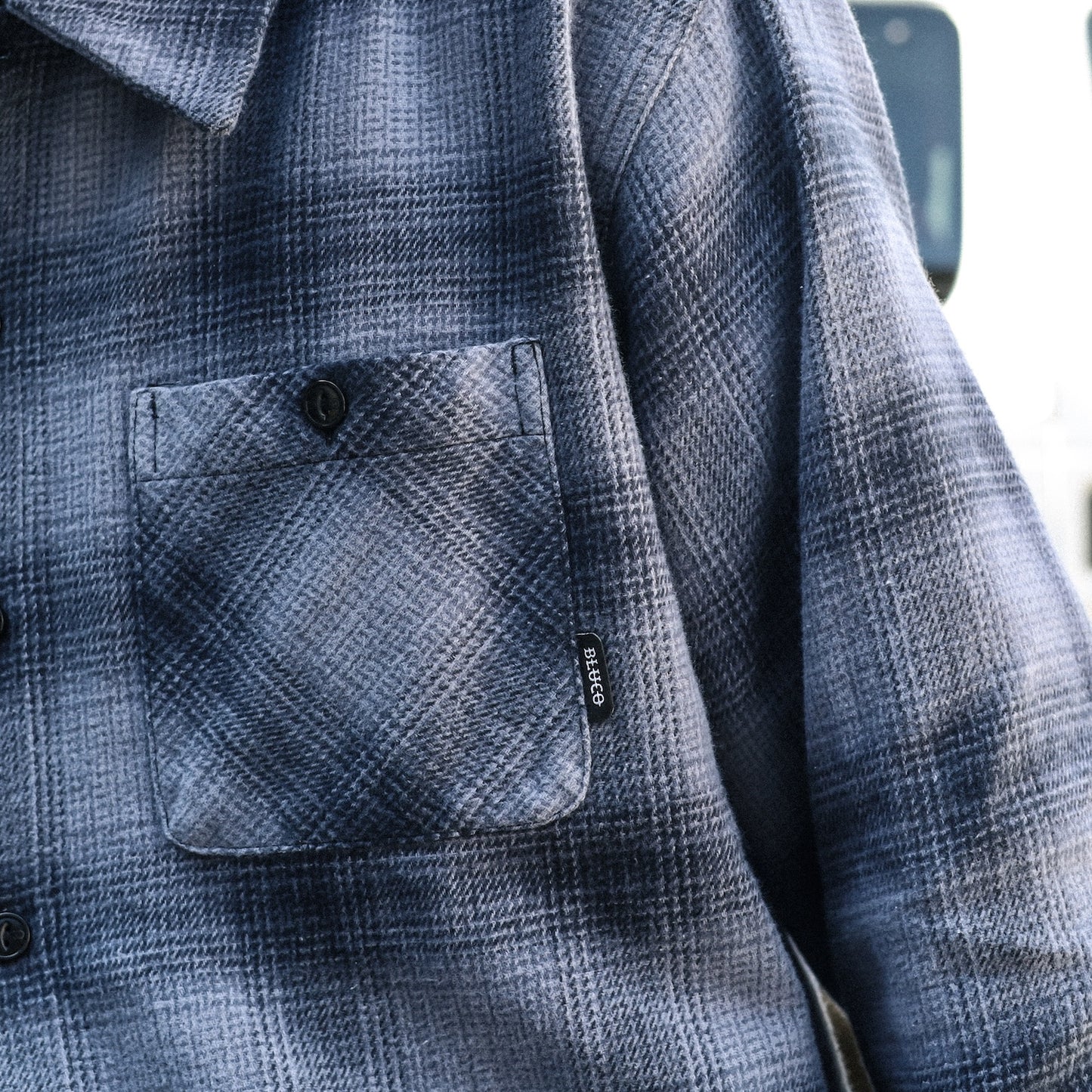 BLUCO / OMBRE CHECK FLANNEL SHIRT (NAVY)