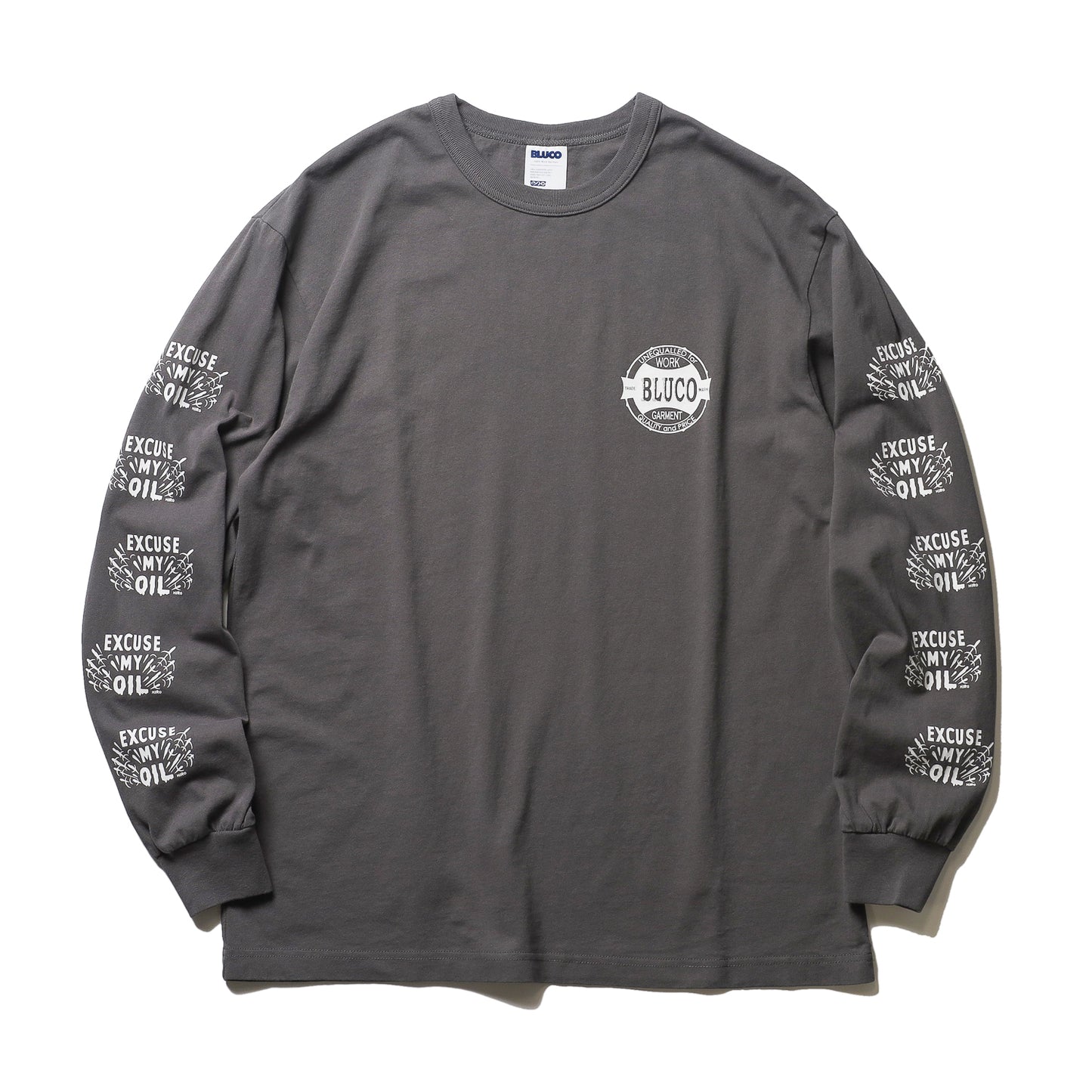 BLUCO / PRINT L/S TEE -OIL- (CHARCOAL)