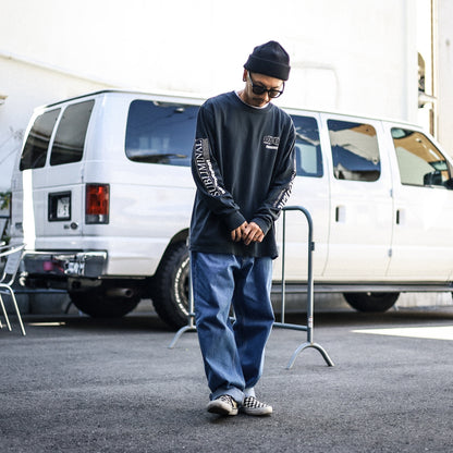 OBEY / PERSISTENT MOVEMENT PIGMENT BOX L/S TEE (PIGMENT TRUE VINTAGE BLACK)